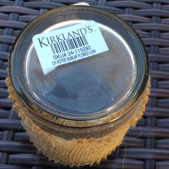Kirkland Signature Accents Kirklands Glass Burlap Votive Candle